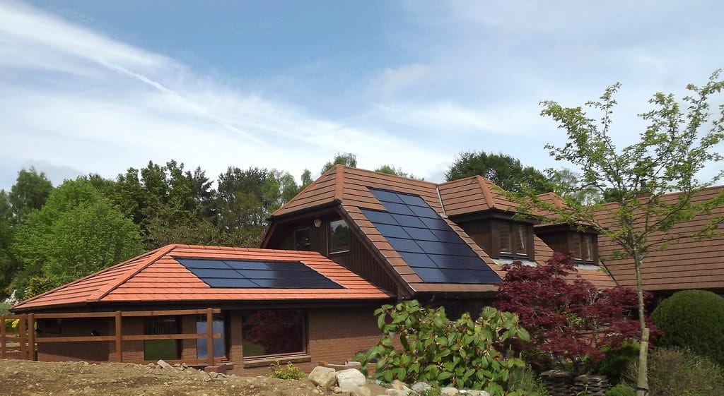 Solar panels integrated into home's roof - sustainable from the ground up