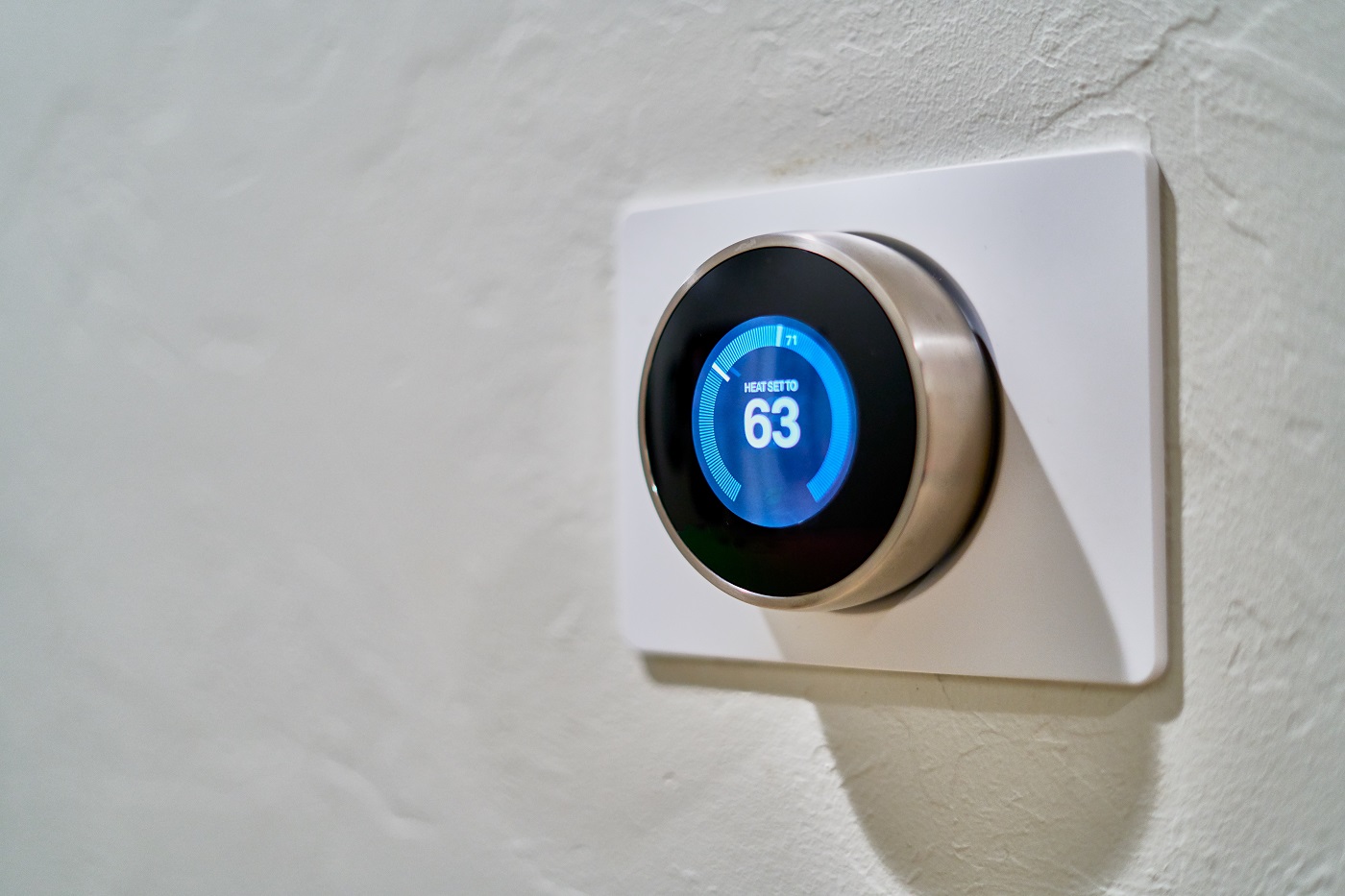 Digital thermostat. Photo from dan lefebvre via unsplash.