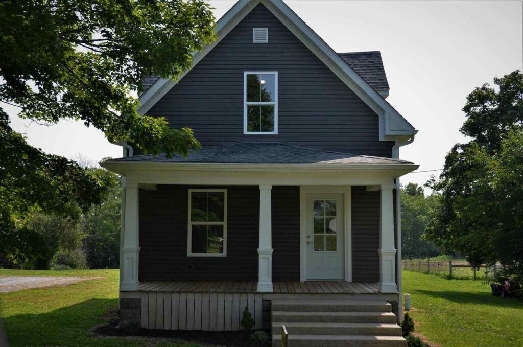 House with grey siding - how sustainable is fiber cement siding