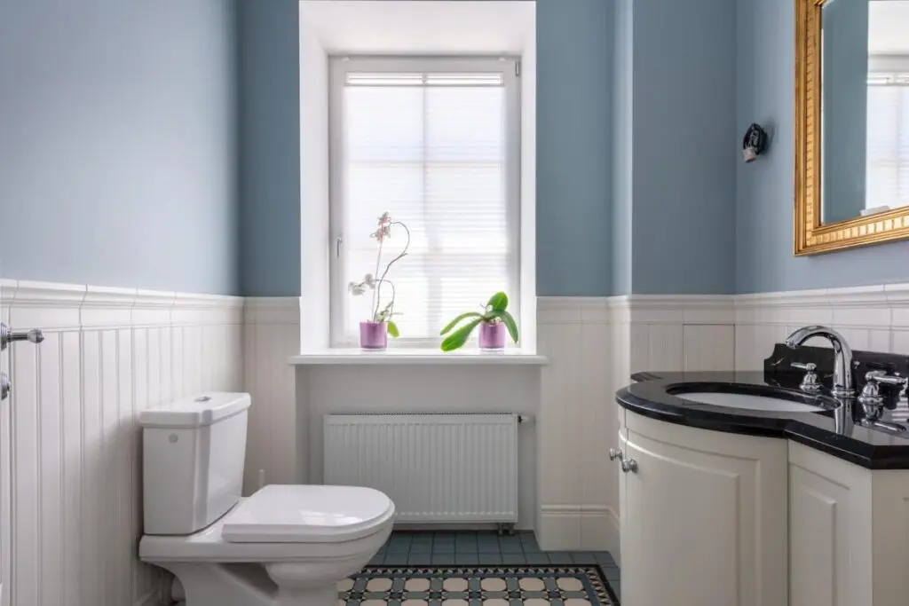 Blue bathroom - trends in water-efficient plumbing