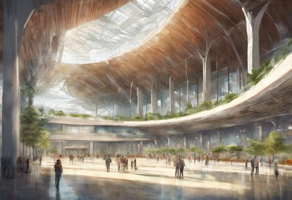 Green Building Conferences In Canada 2 People walking around in green building conference in canada