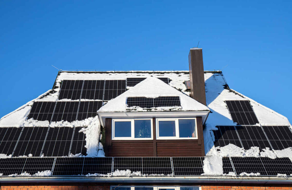 Snow roof solar panels
