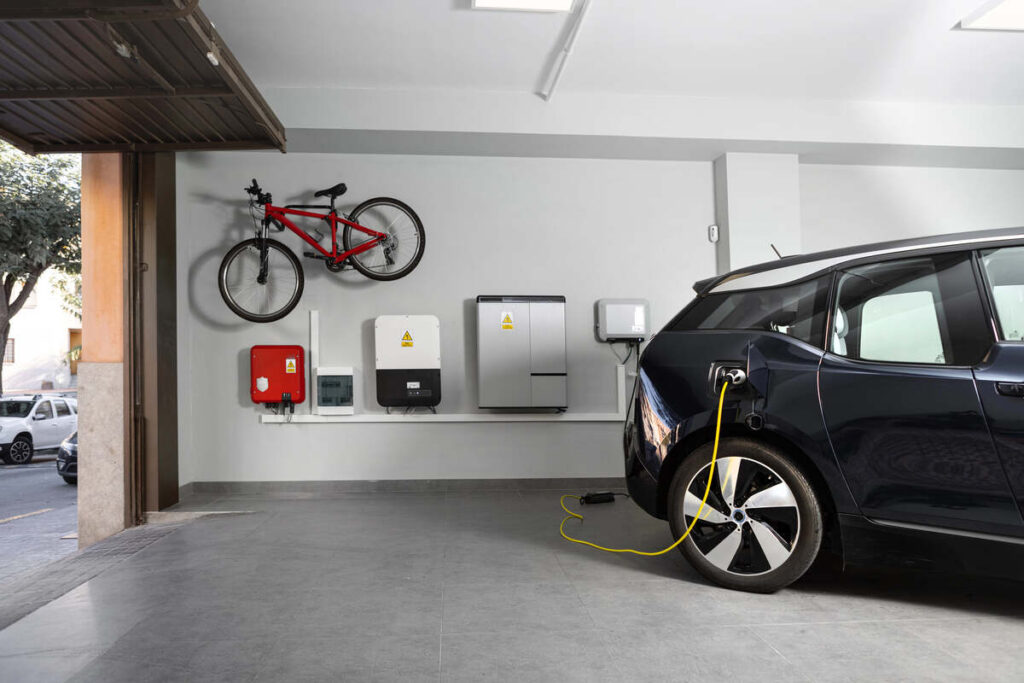 Ev charger in garage
