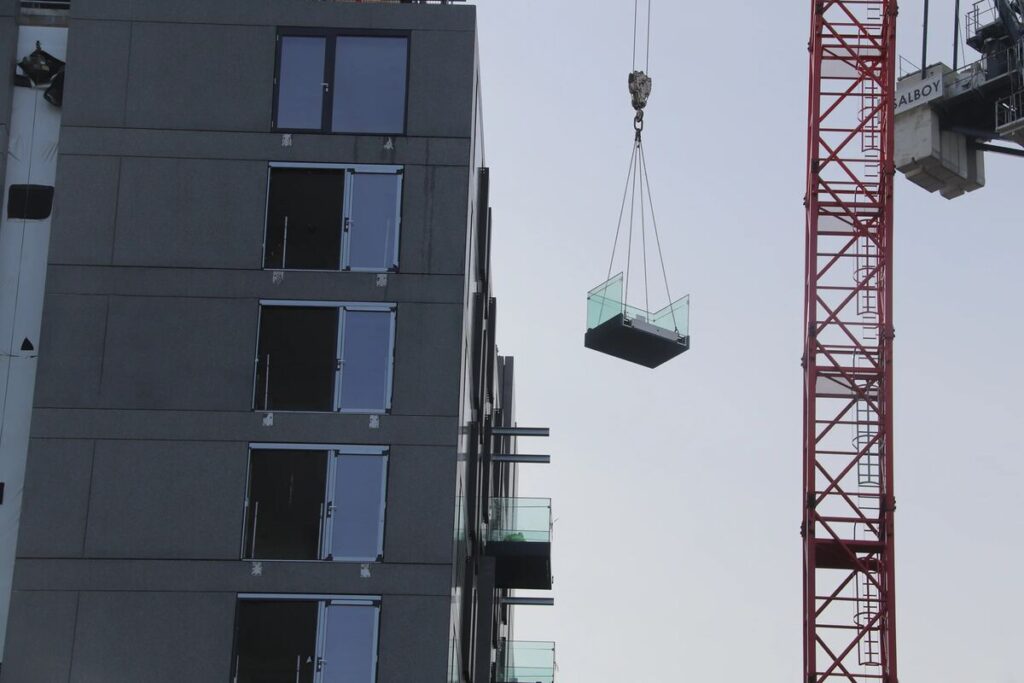 How Prefabrication Is Shaping Sustainable High-Rises In Canada 2 Sapphire balconies - prefabricated balcony installation