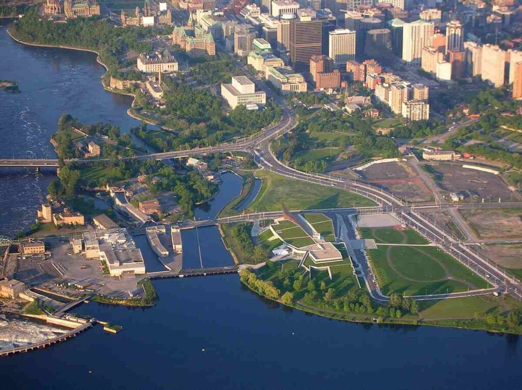 Lebreton flats in ottawa, ontario
