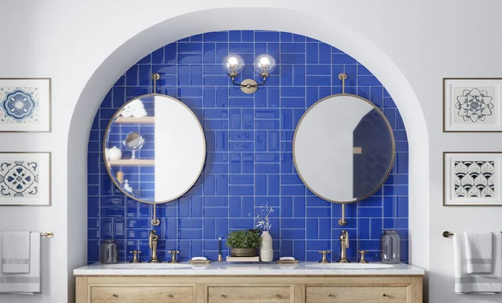 Reinvent Your Space And Relax With Blue Tiles 6 Blue tiles in bathroom