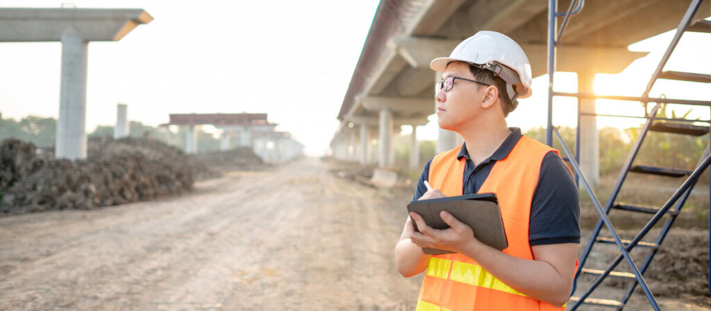 Filing compliance report at construction site